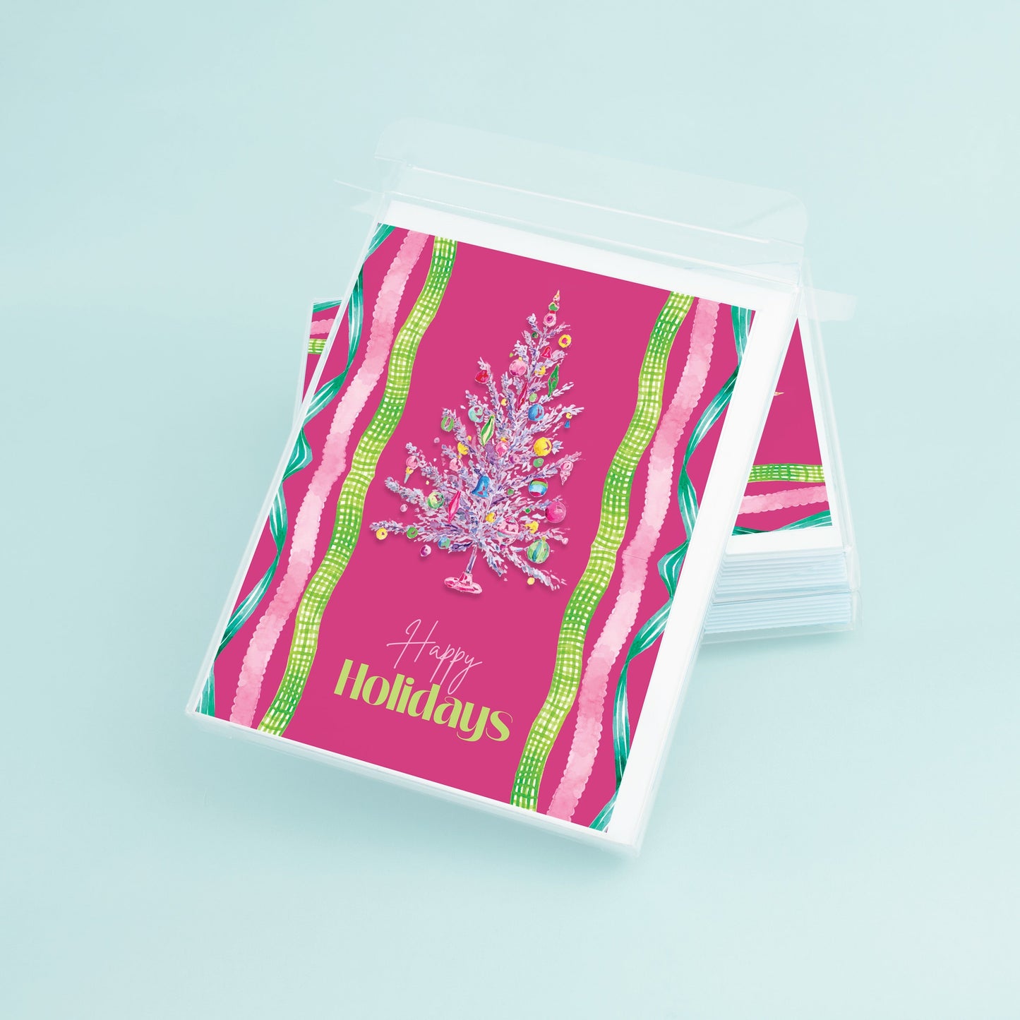 Aluminum Tree Happy Holidays