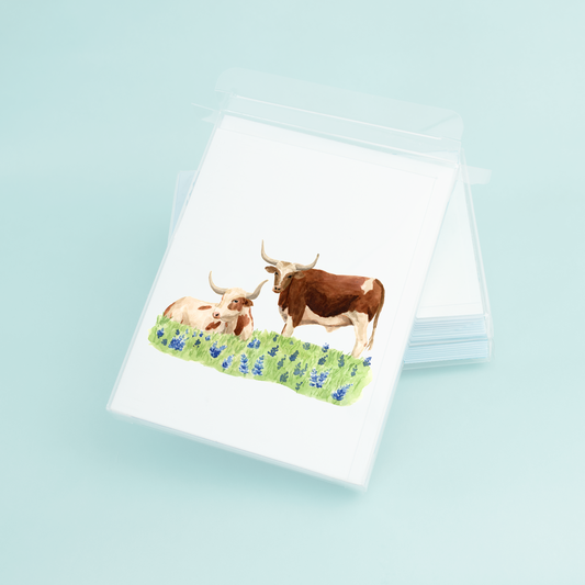 Longhorns in Bluebonnets