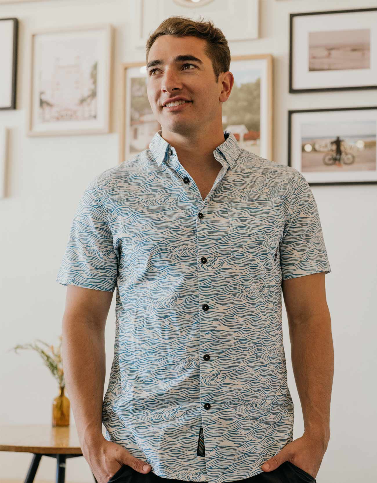 ROLL TIDES - LIGHT BLUE 7-SEAS™ BUTTON UP