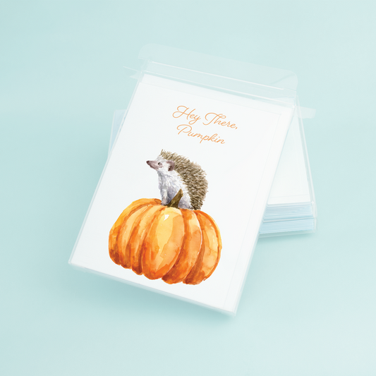 Fall Hedgehog "Hey There Pumpkin"