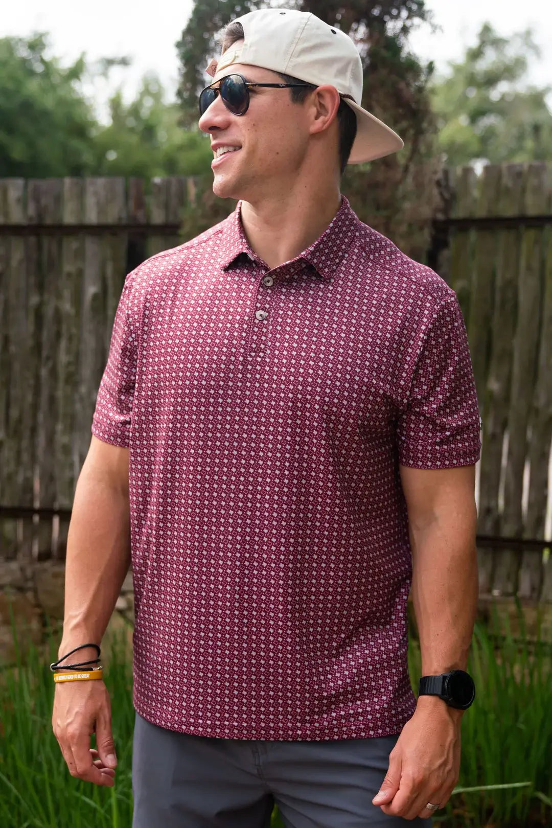 Burlebo - Performance Polo - Texas Maroon - 1 Small left!