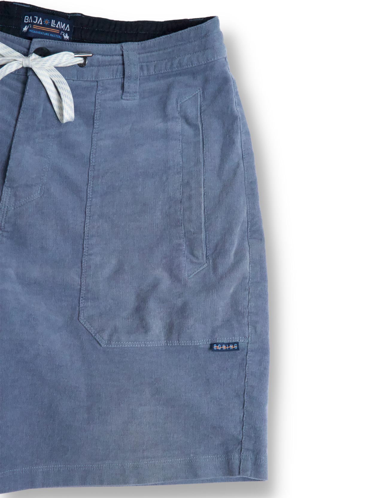 ARROYO 7" INSEAM STRETCH CORDUROY WALKSHORTS - STEEL BLUE