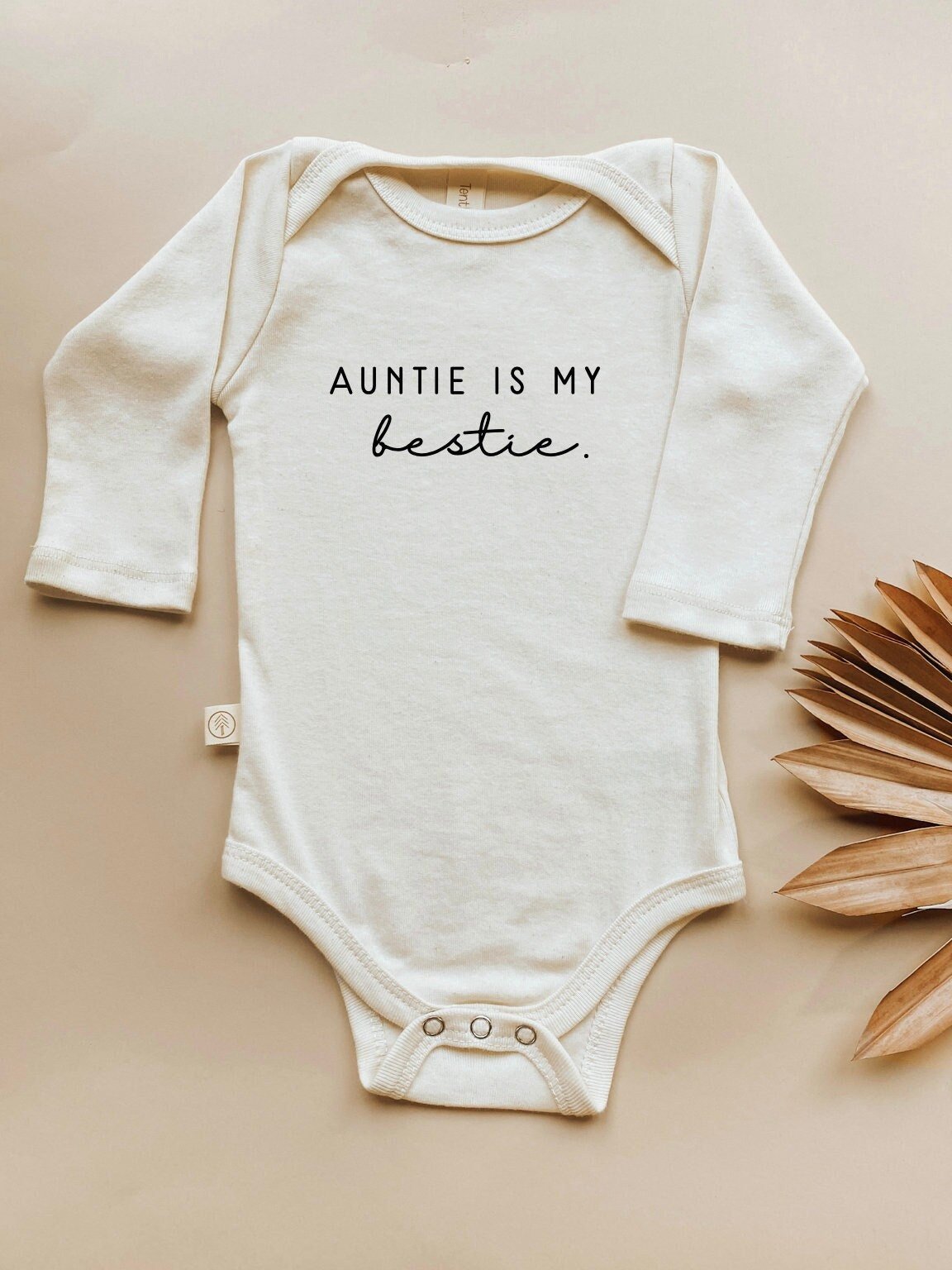 Auntie is My Bestie Organic Bodysuit Long Sleeve