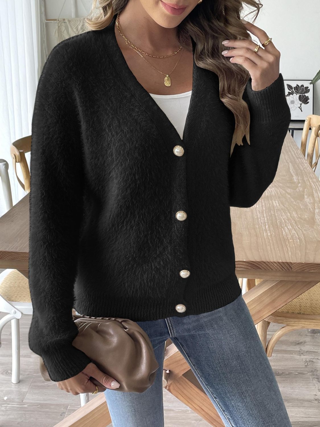 Button Up V-Neck Cardigan - 3 Color Options!