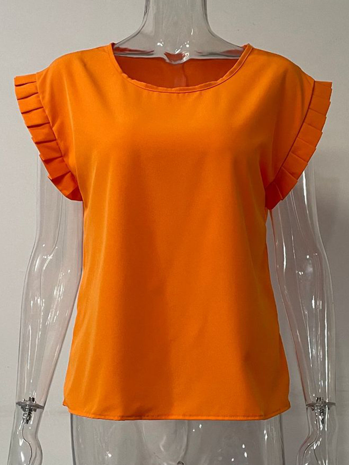 Ruffled Cap Sleeve Blouse