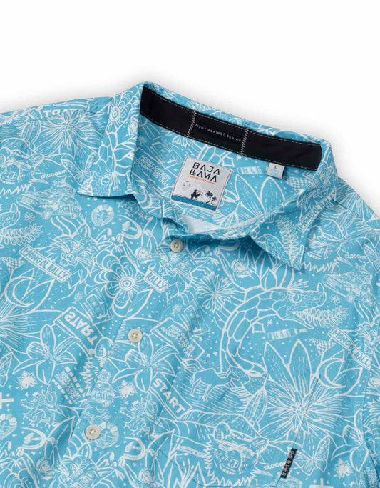 MONGOL RALLY BLUE - 7-SEAS™ BUTTON UP