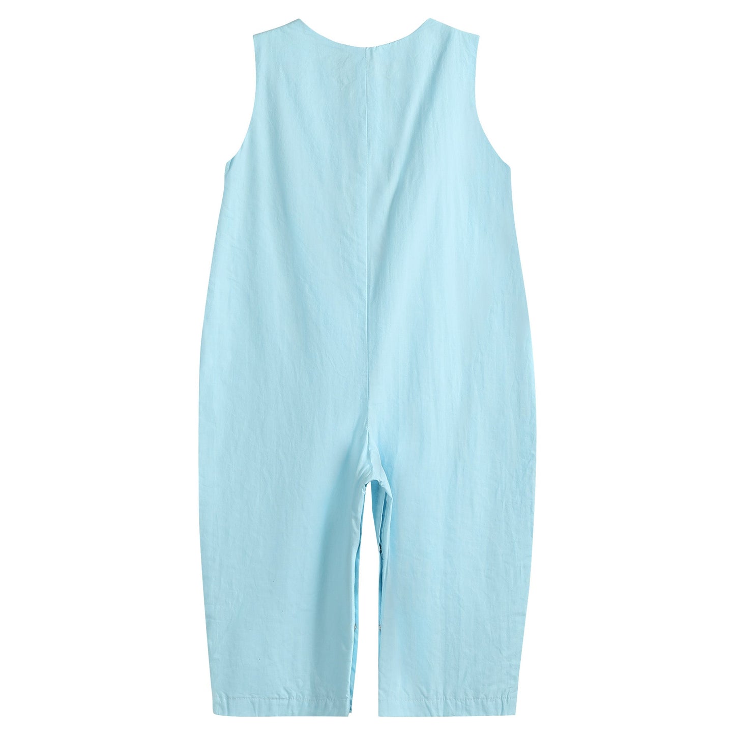 Blue Santa Smocked Overalls