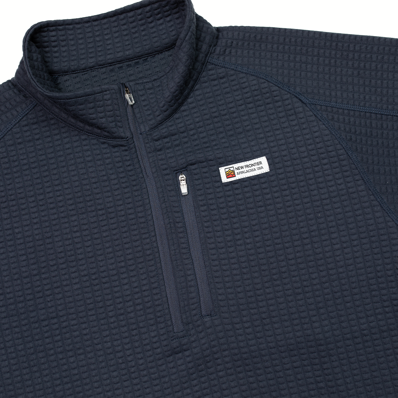 Men's Waffle 1/4 Zip Pullover (Navy)