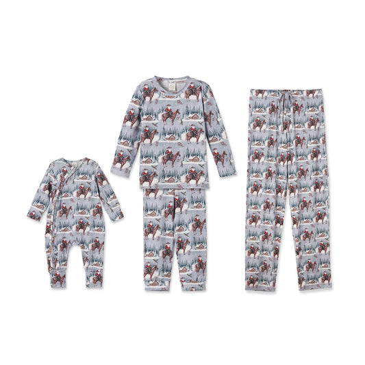 Cowboy Christmas Family Matching Bamboo Pajamas