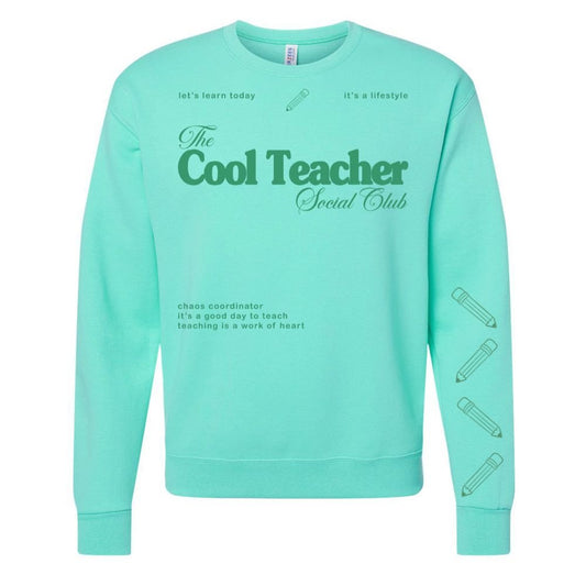 ‘Cool Teacher Social Club' Crewneck Sweatshirt