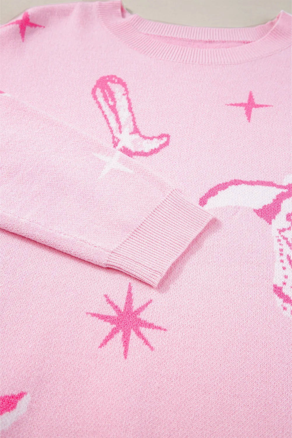 Boots Long Sleeve Top - Pink