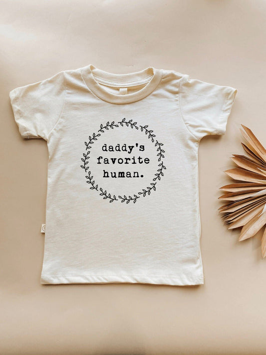 Daddy’s Favorite Human Organic Kids T-Shirt