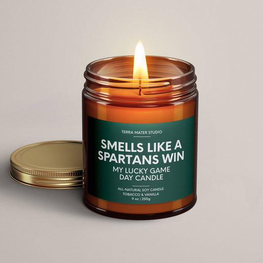 Smells Like A Spartans Win | Michigan Lucky Game Day Candle | Soy Wax Candle