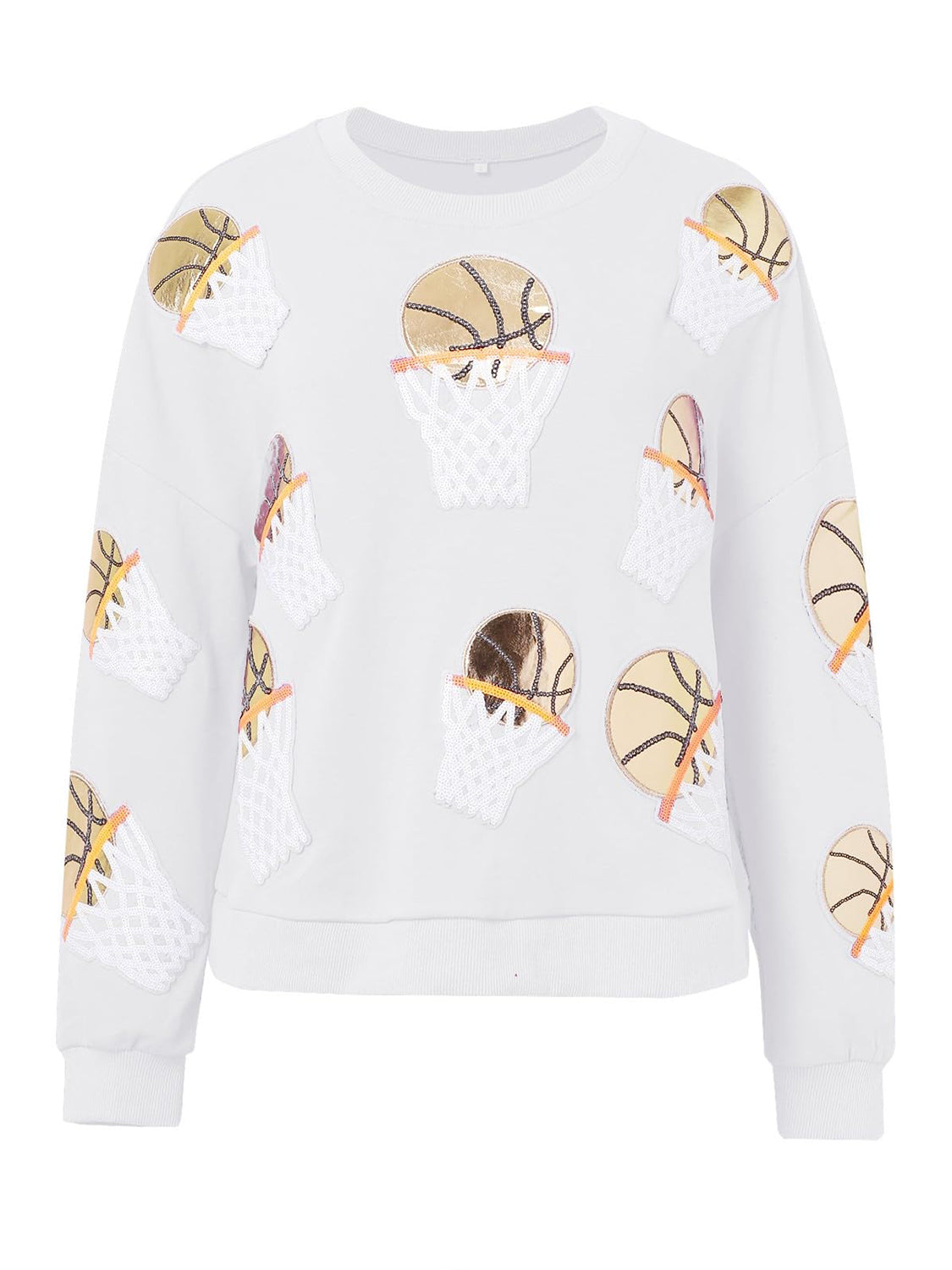 SparkleQueen Basketball Sequin Sweatshirt