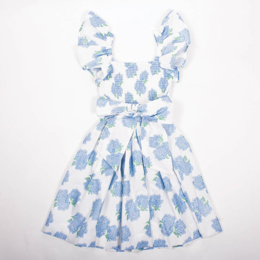 Hydrangea Bow Back Smocked Mini House Dress
