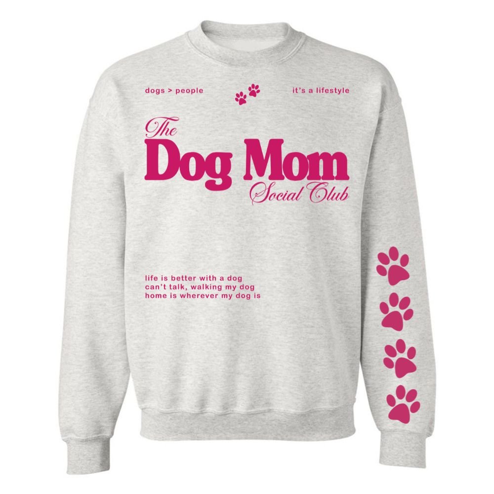 ‘Dog Mom Social Club' Crewneck Sweatshirt