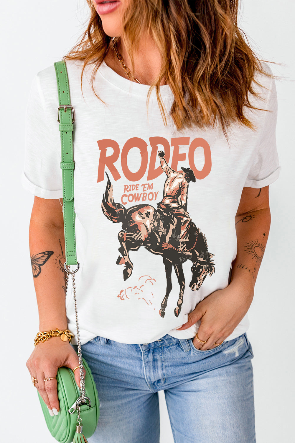 Cowboy Rodeo Graphic Short Sleeve T-Shirt