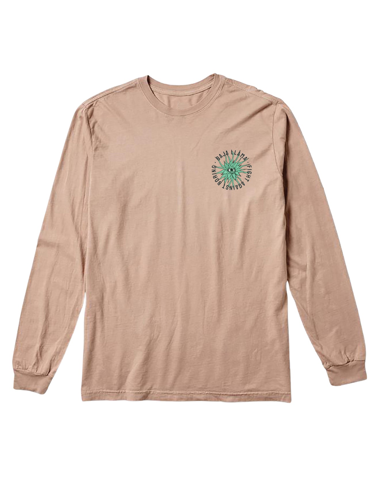 EYE SEE A SUCCULENT LONG SLEEVE TEE - CHAMPAGNE
