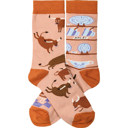 Bull in a China Shop Socks