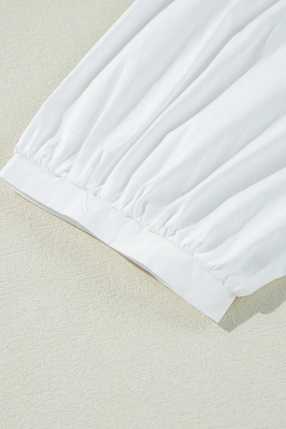 White Bow Three-Quarter Sleeve Blouse