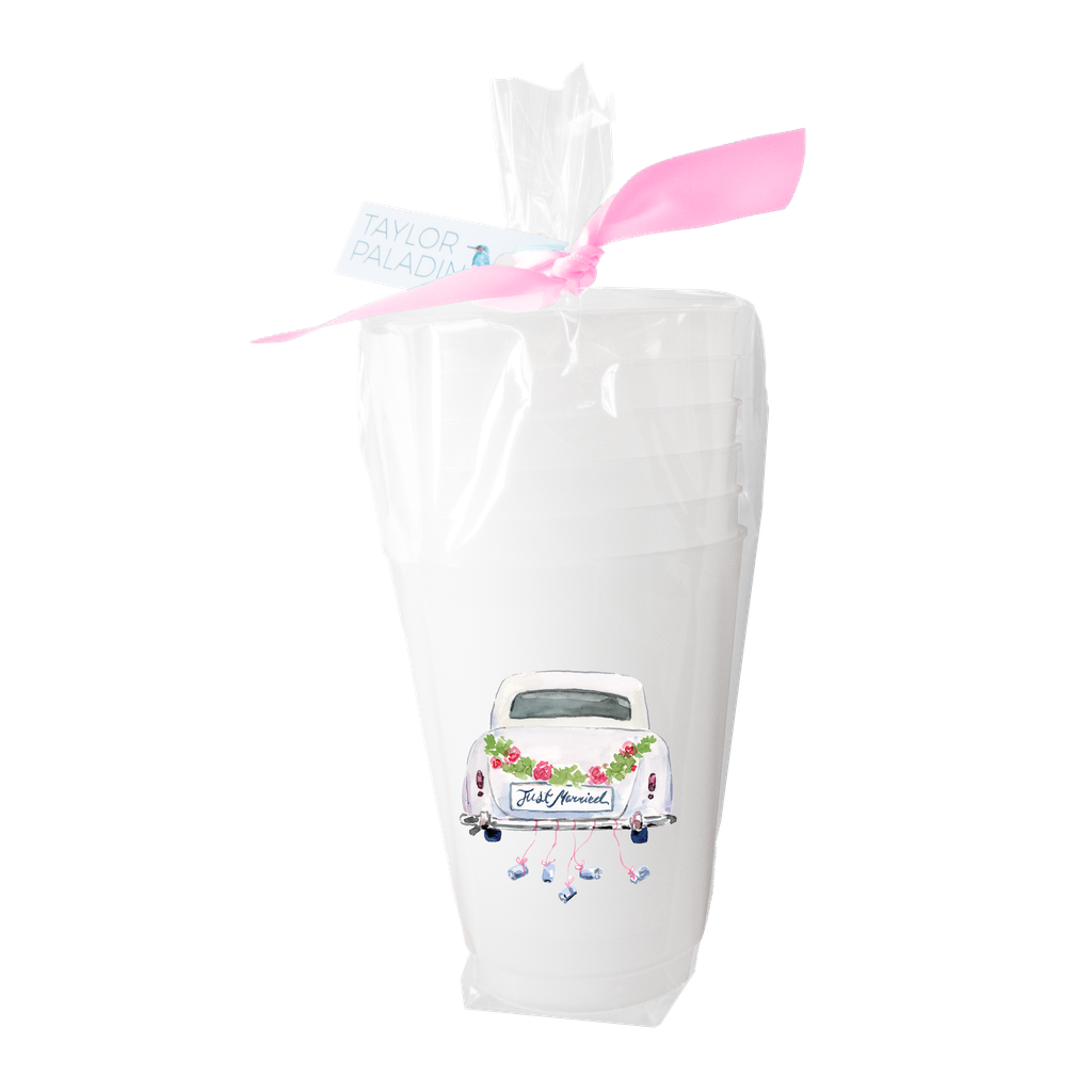 Just Married Frosted Cup