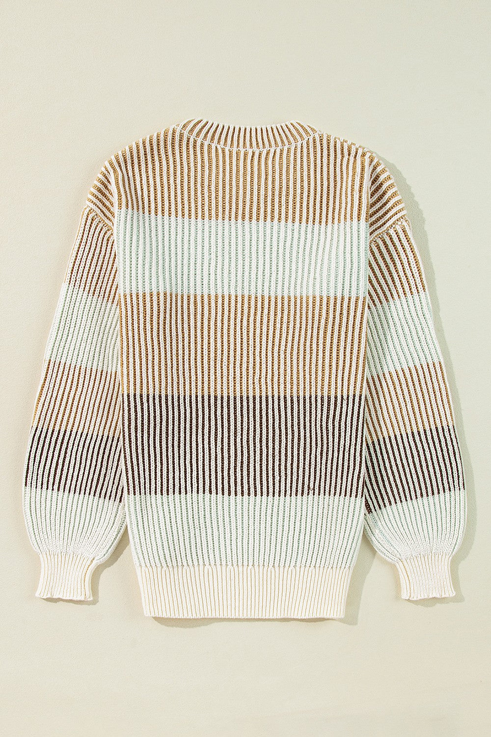 Striped Color Block Long Sleeve Sweater - 3 Color Options!