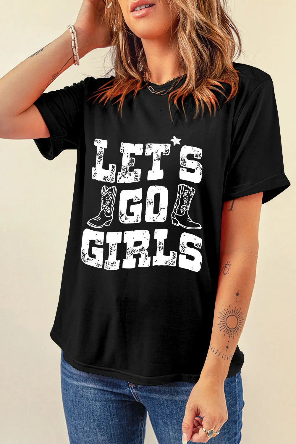 Lets Go Girls Short Sleeve T-Shirt - Black