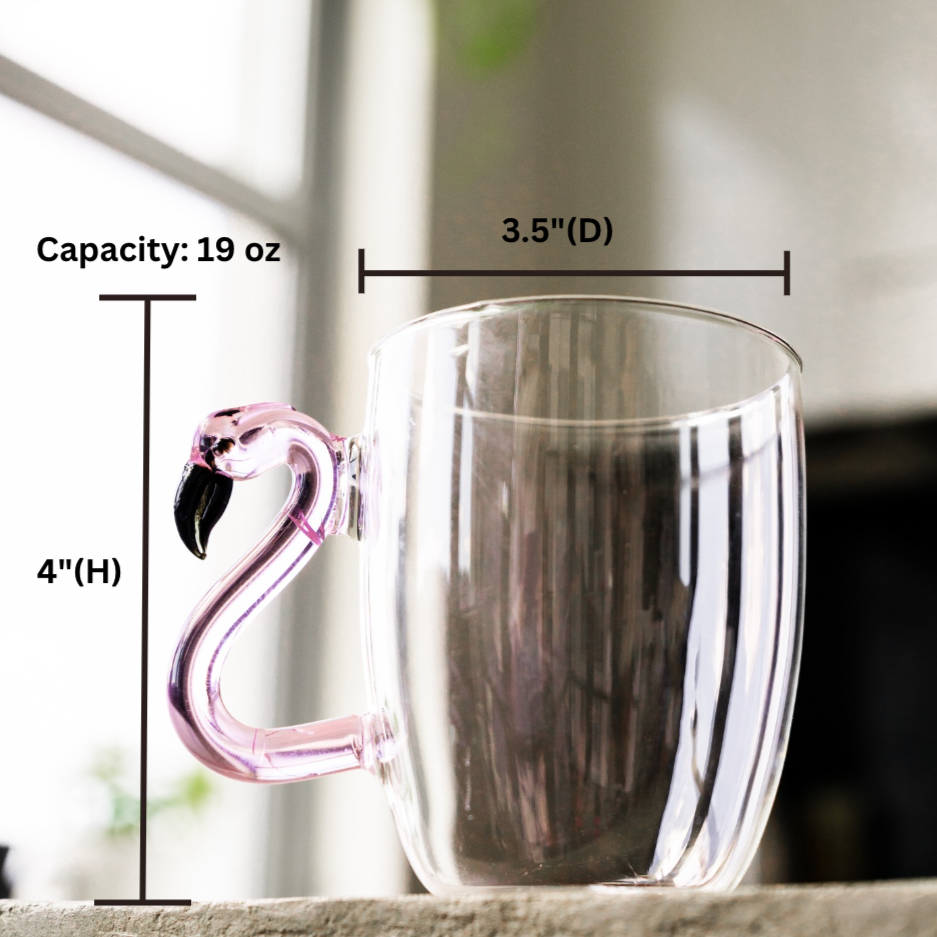 Flamingo Glass Mugs