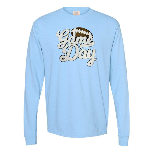 Football 'Game Day' Letter Patch Long Sleeve T-Shirt