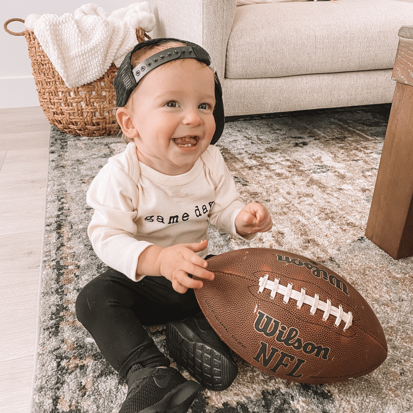 Game Day Organic Cotton Baby Bodysuit Long Sleeve