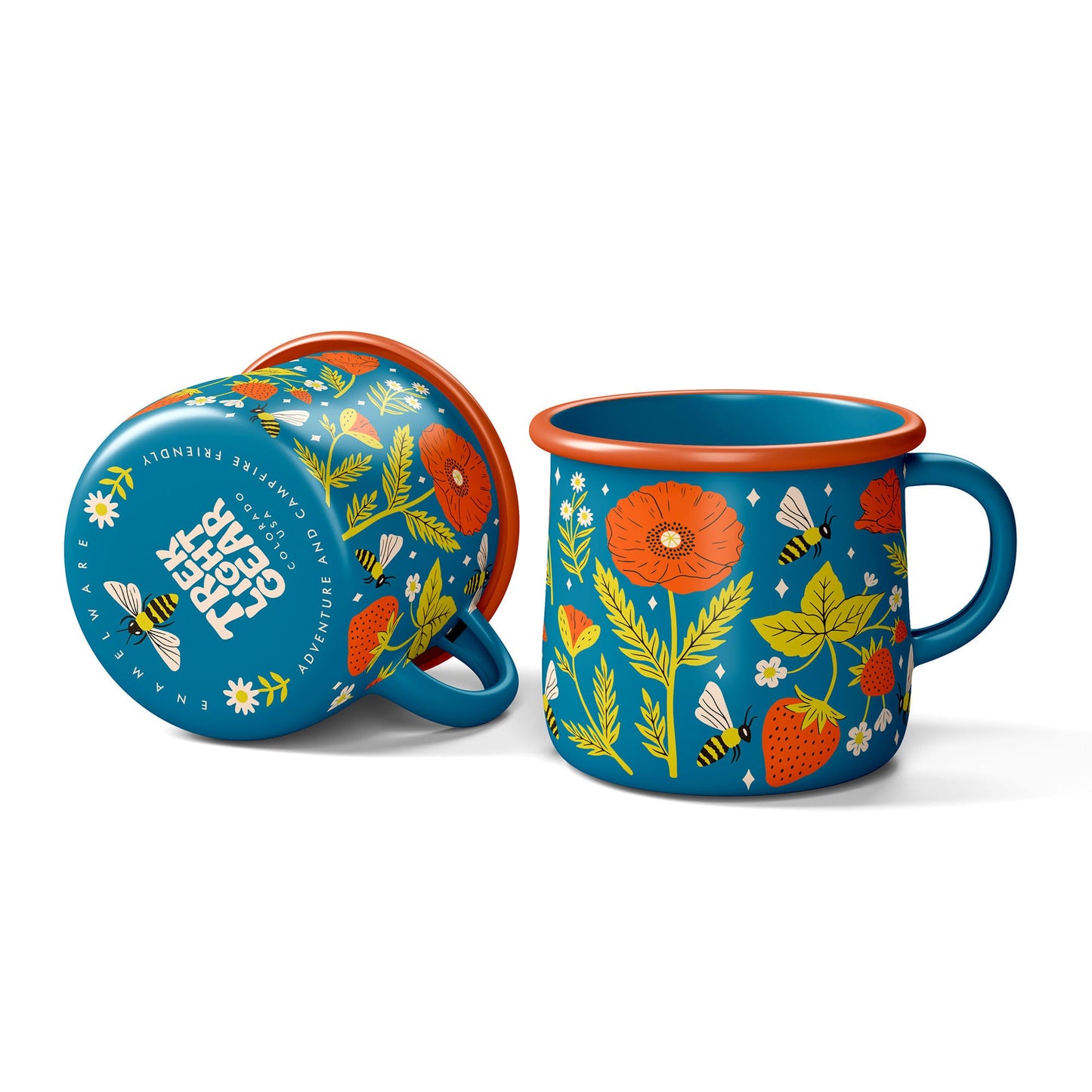 Garden Buzz Enamel Mug 16oz