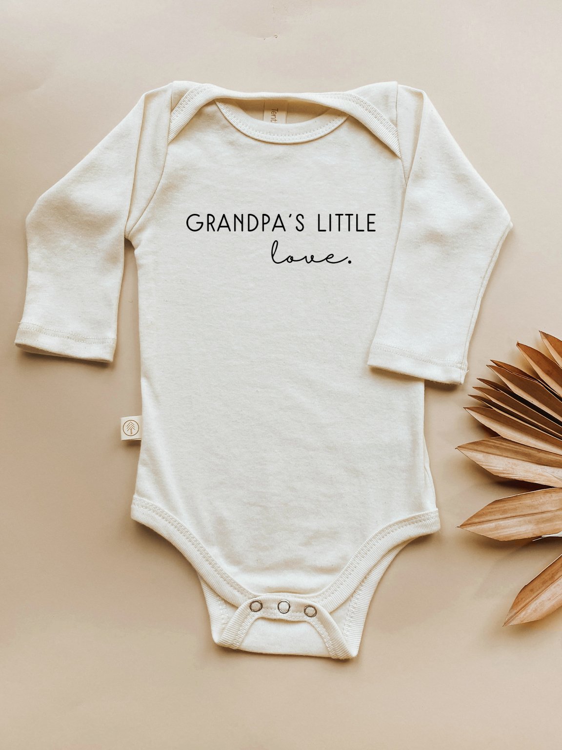 Grandpa's Little Love Organic Cotton Baby Bodysuit Long Sleeve