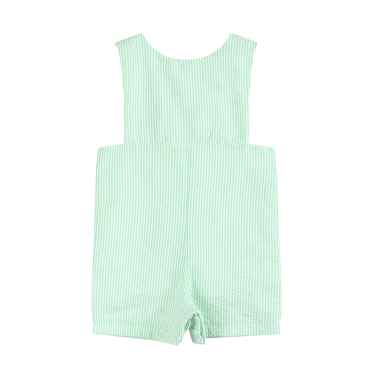 Green Seersucker Easter Bunny Smocked Jon Jons