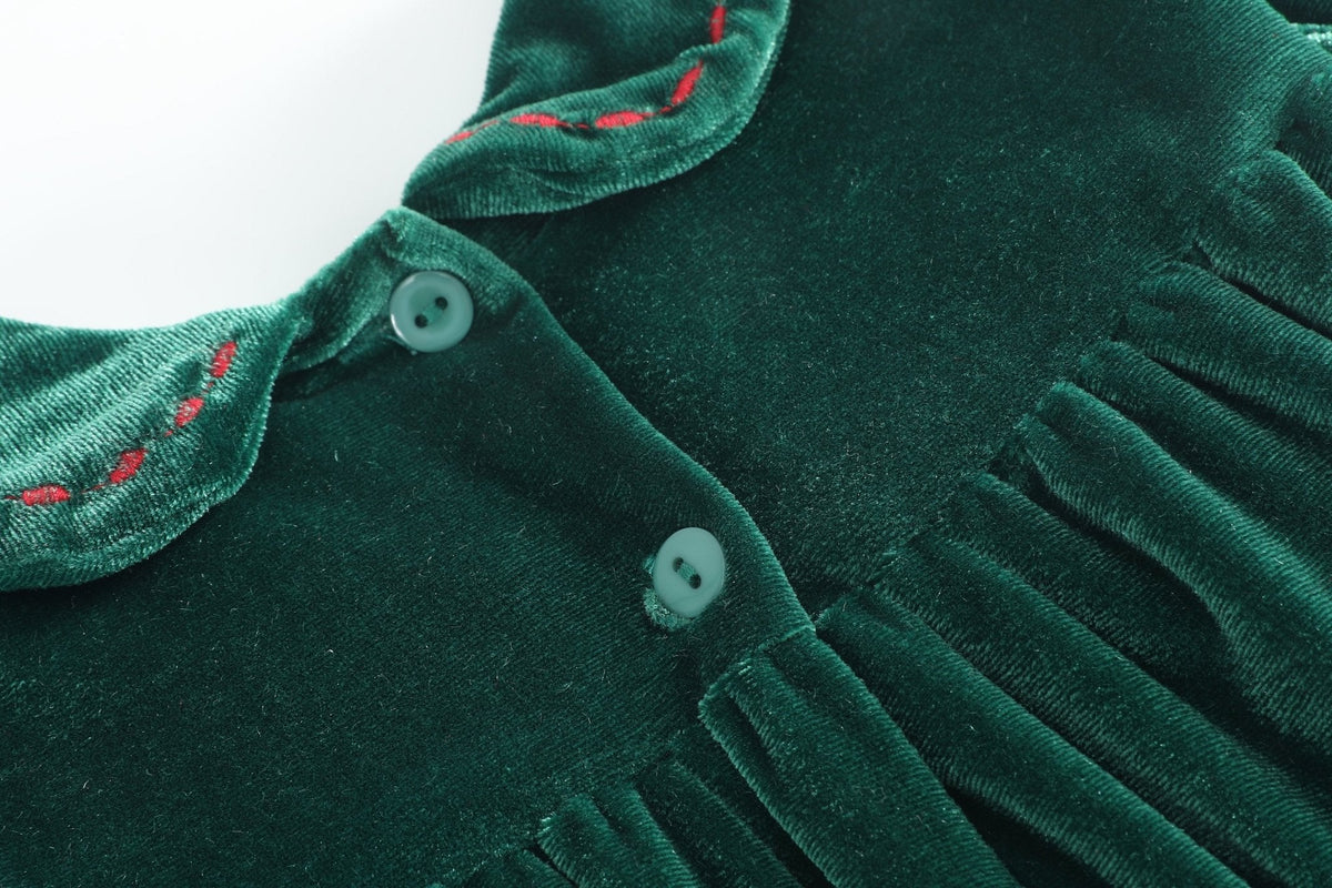 Green Velvet Holiday Dress