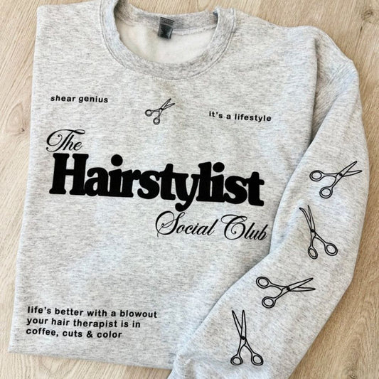 ‘Hairstylist Social Club' Crewneck Sweatshirt