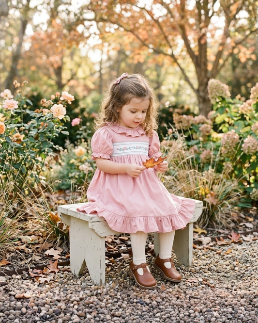 Heirloom Rose Ruffle Smocked Dress