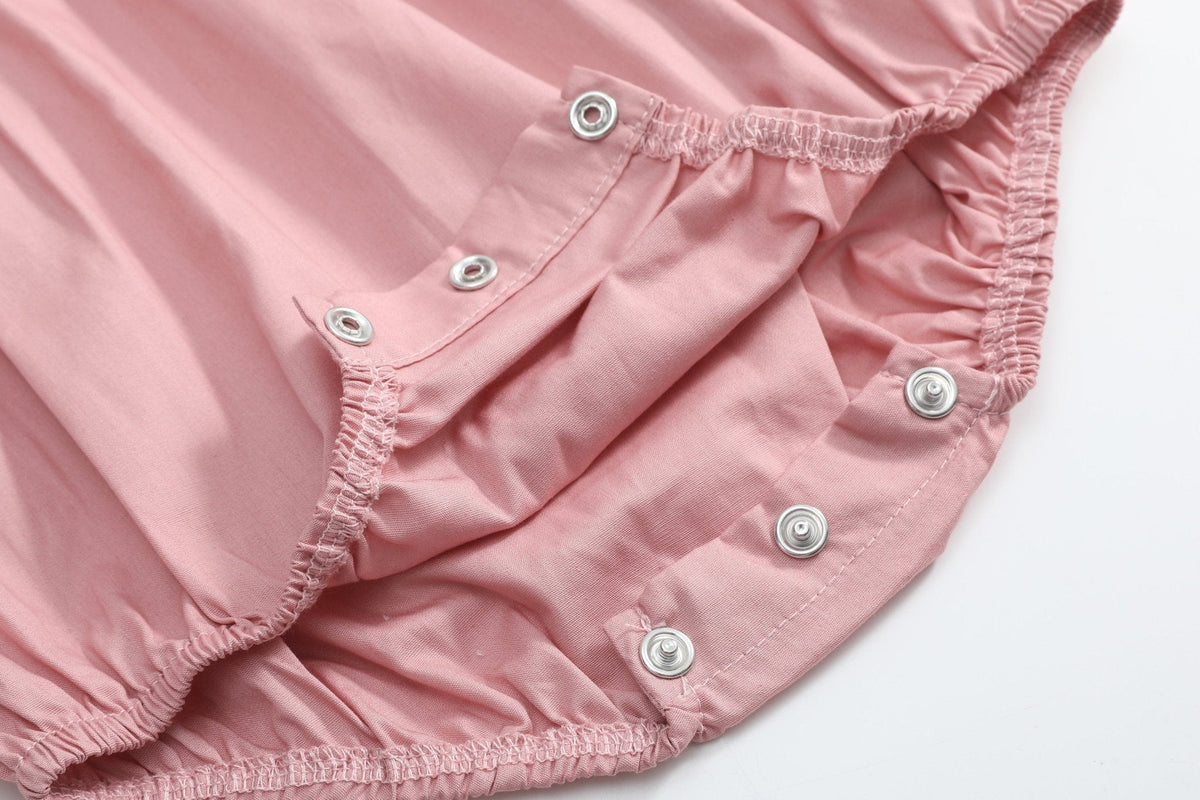 Heirloom Rose Ruffle Smocked Bubble Romper