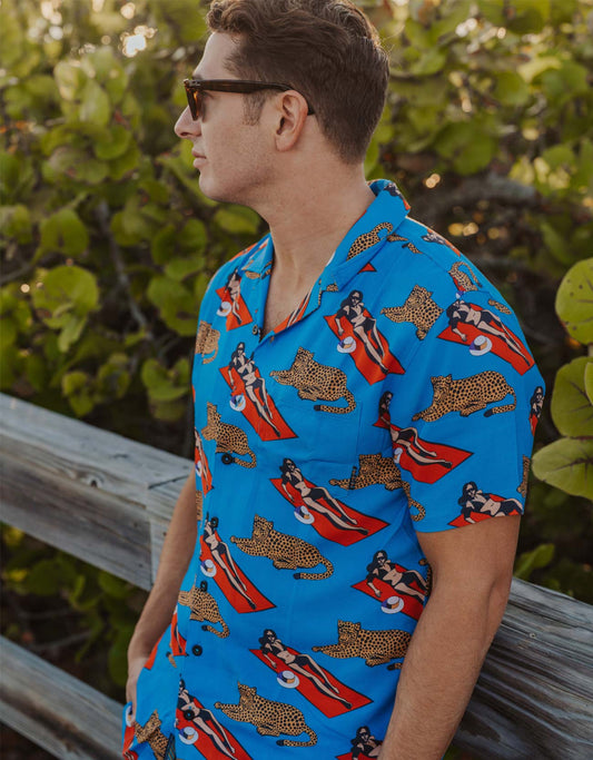 PURRFECT WOMAN - BLUE NIGHTHAWK™ BUTTON UP