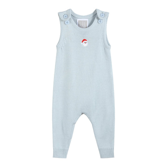 Light Blue Santa Knit Romper