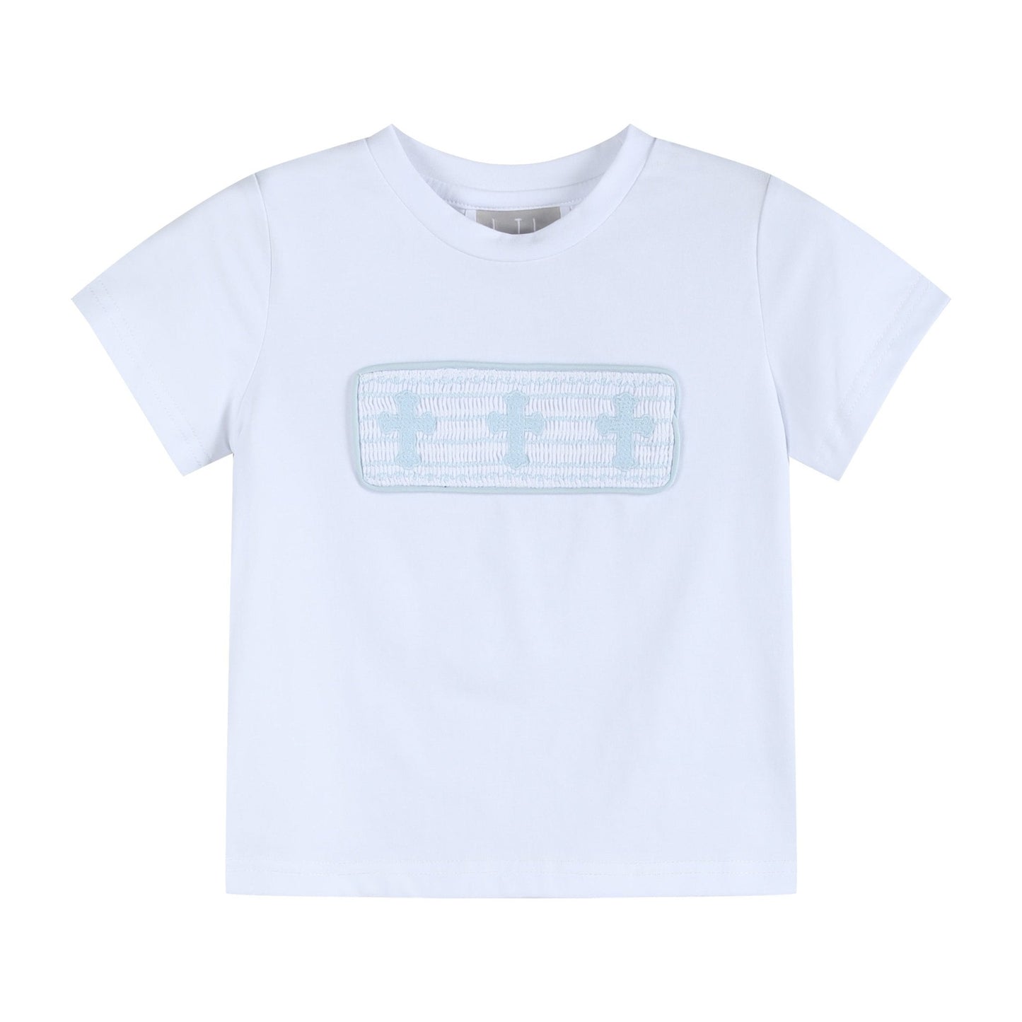 Light Blue Shorts and White Crosses Shirt Set