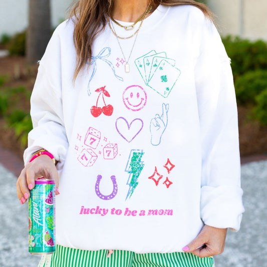 ‘Lucky Mom Dopamine Doodles’ Sweatshirt