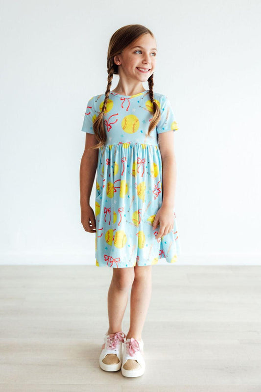 Softball Sweetie S/S Pocket Twirl Dress
