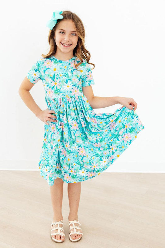 Preppy Daisies S/S Pocket Twirl Dress