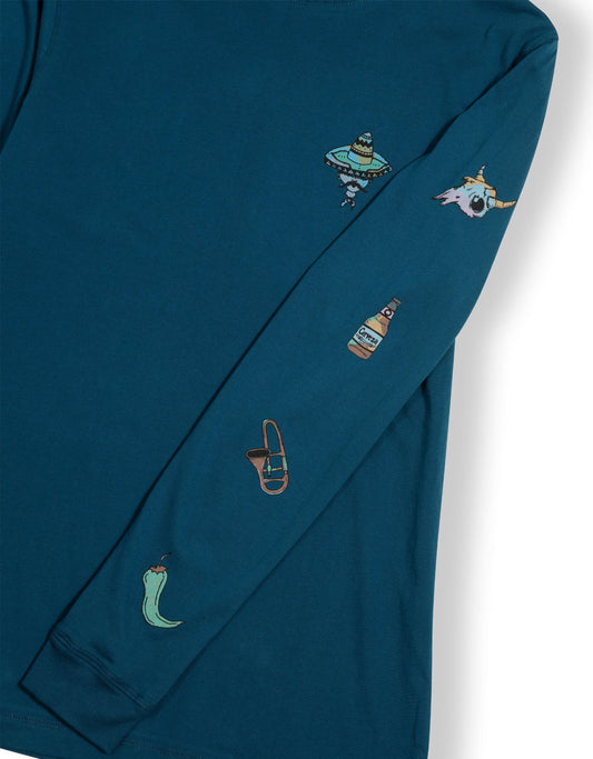 MUSTACHE MUSIC GANG LONG SLEEVE TEE