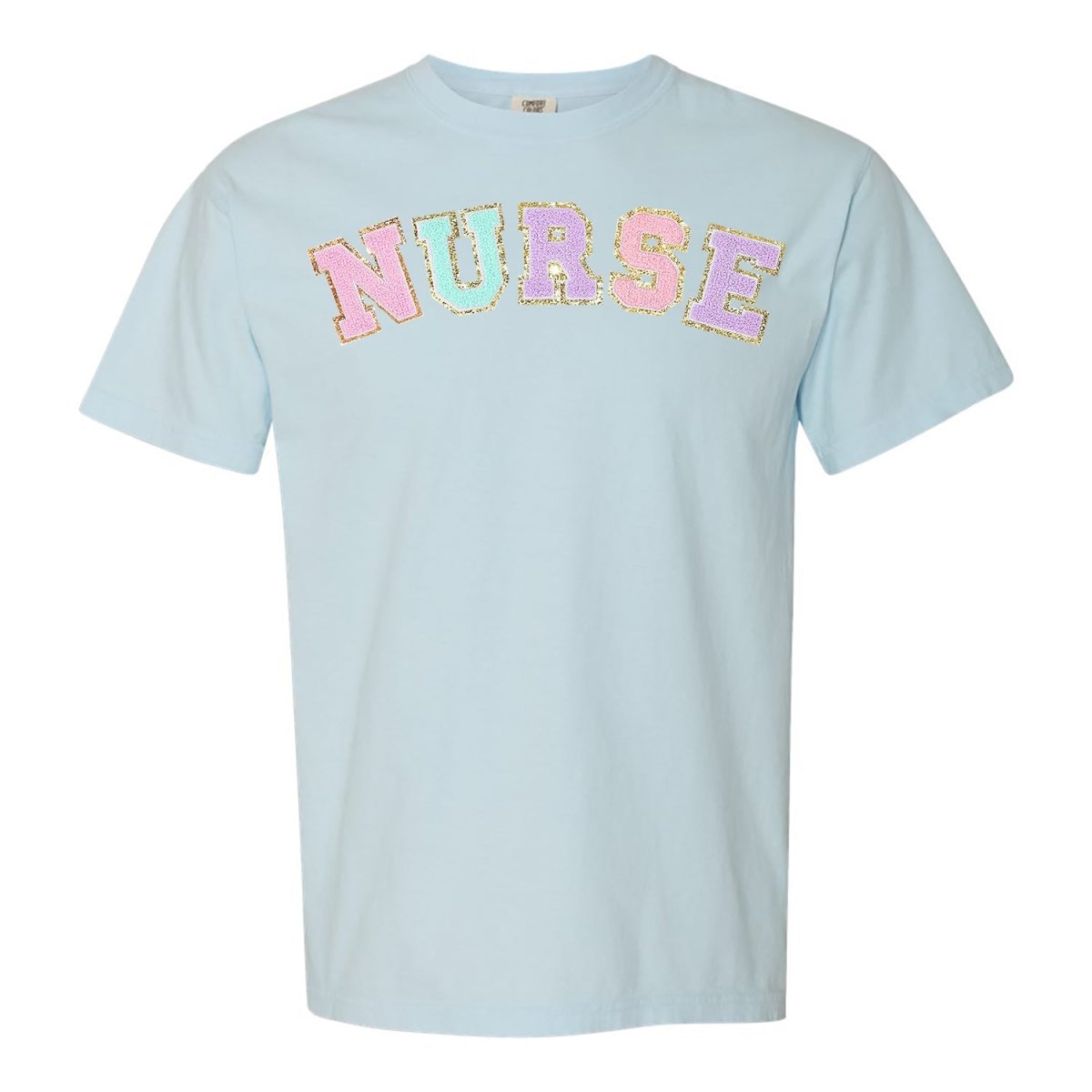 Nurse Colorful Letter Patch Comfort Colors T-Shirt