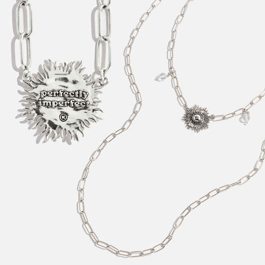 Perfectly Imperfect Sunburst Long Chain Necklace