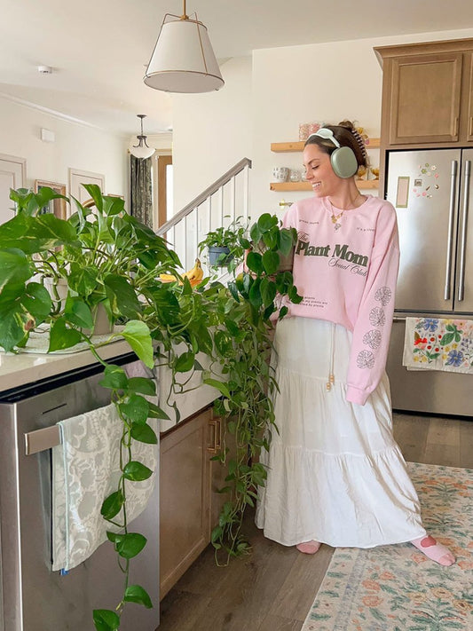'Plant Mom Social Club' Crewneck Sweatshirt