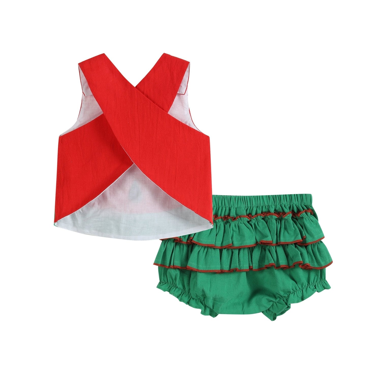 Red and Green Watermelon Top and Blooomers
