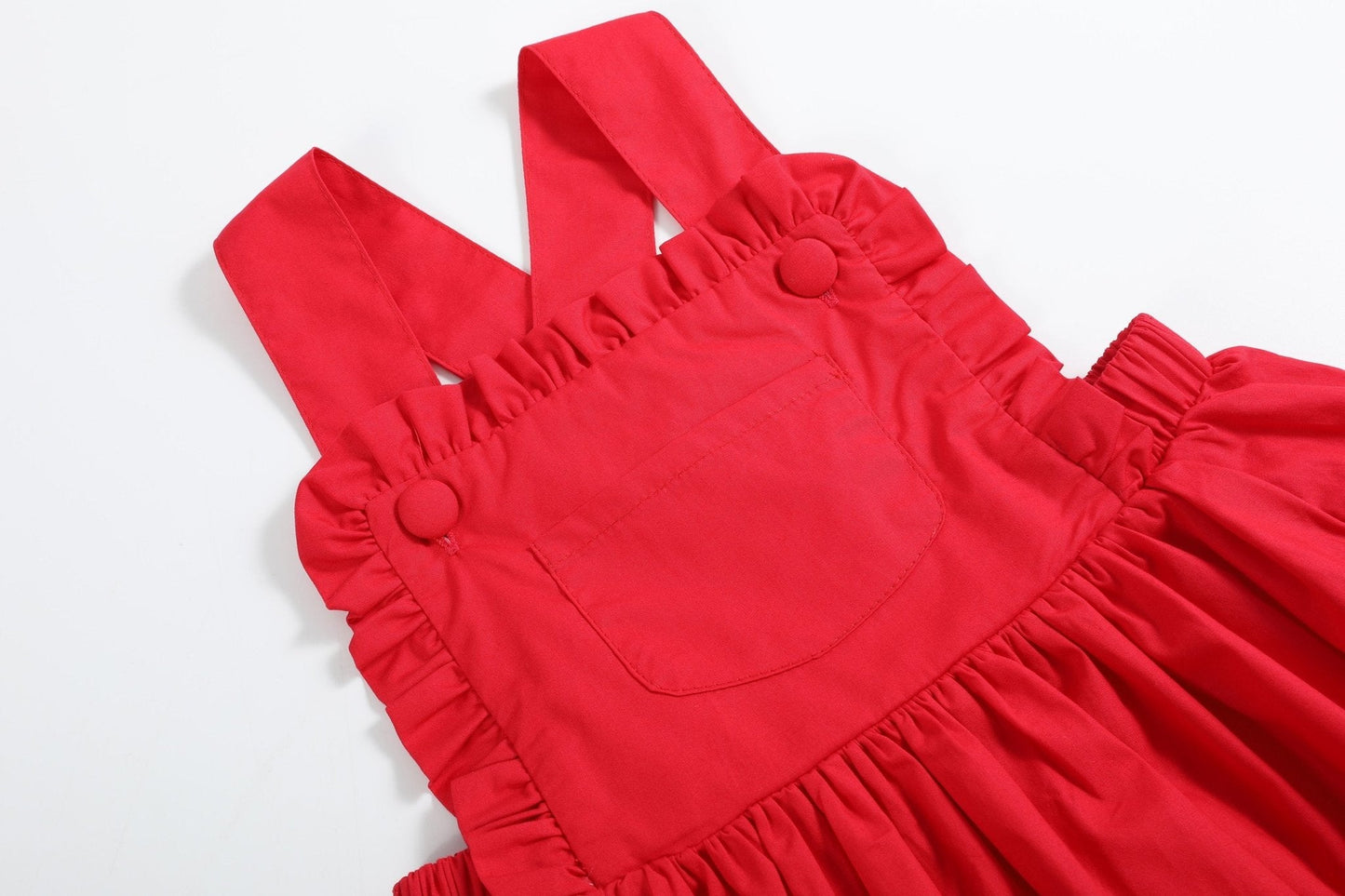 Red Ruffle Jumper Dress