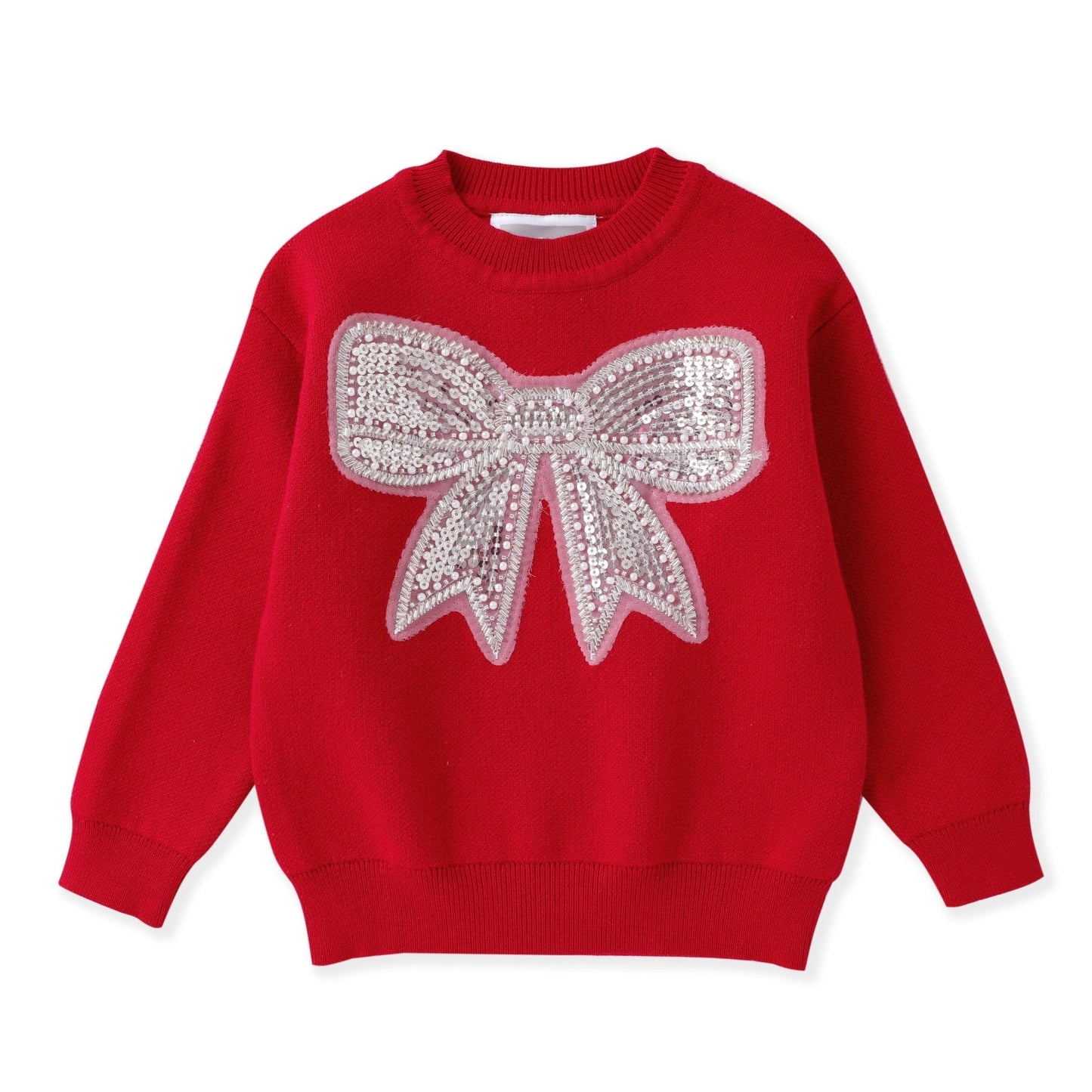 Red Sweater with Glitter Bow